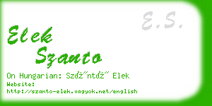 elek szanto business card